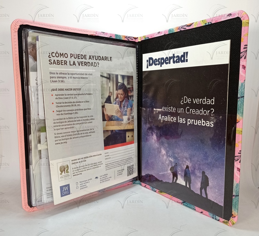 CARPETA COSIDA GRABADO NO HAY VIDA MEJOR P/REVISTAS Y TRATADOS 8X11cm COMBINADA