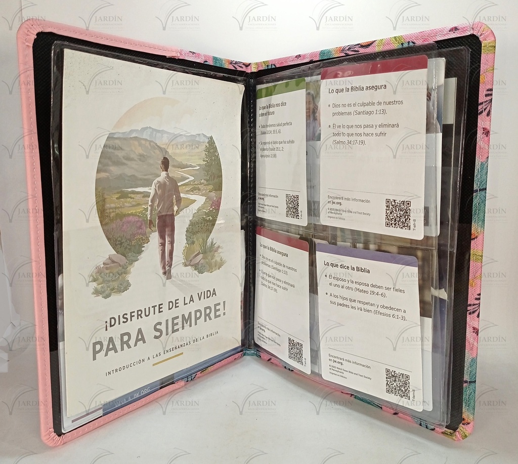 CARPETA COSIDA GRABADO NO HAY VIDA MEJOR P/REVISTAS Y TRATADOS 8X11cm COMBINADA
