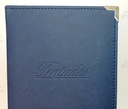 PORTA TRATADOS CON TARJETA Y ESQUINERO METÁLICO COSIDO (S/MICAS) RELIEVE