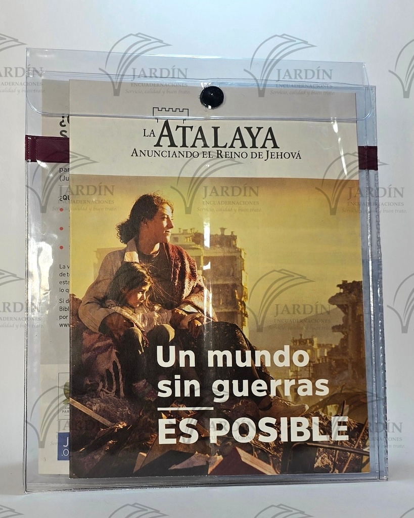 BOLSA DOBLE C/TRATADO Y TAPA C/BROCHE TRANSPARENTE