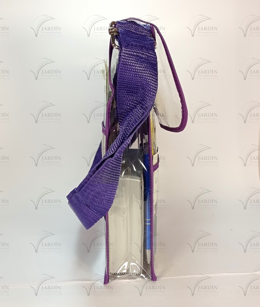 BOLSA TRANSPARENTE C/CORREA (28cm x 23cm)