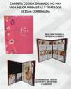 CARPETA COSIDA GRABADO NO HAY VIDA MEJOR P/REVISTAS Y TRATADOS 8X11cm COMBINADA