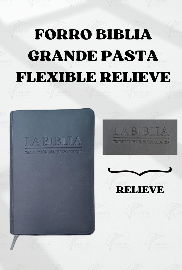 FORRO BIBLIA GRANDE PASTA FLEXIBLE RELIEVE CALIFORNIA NEGRO