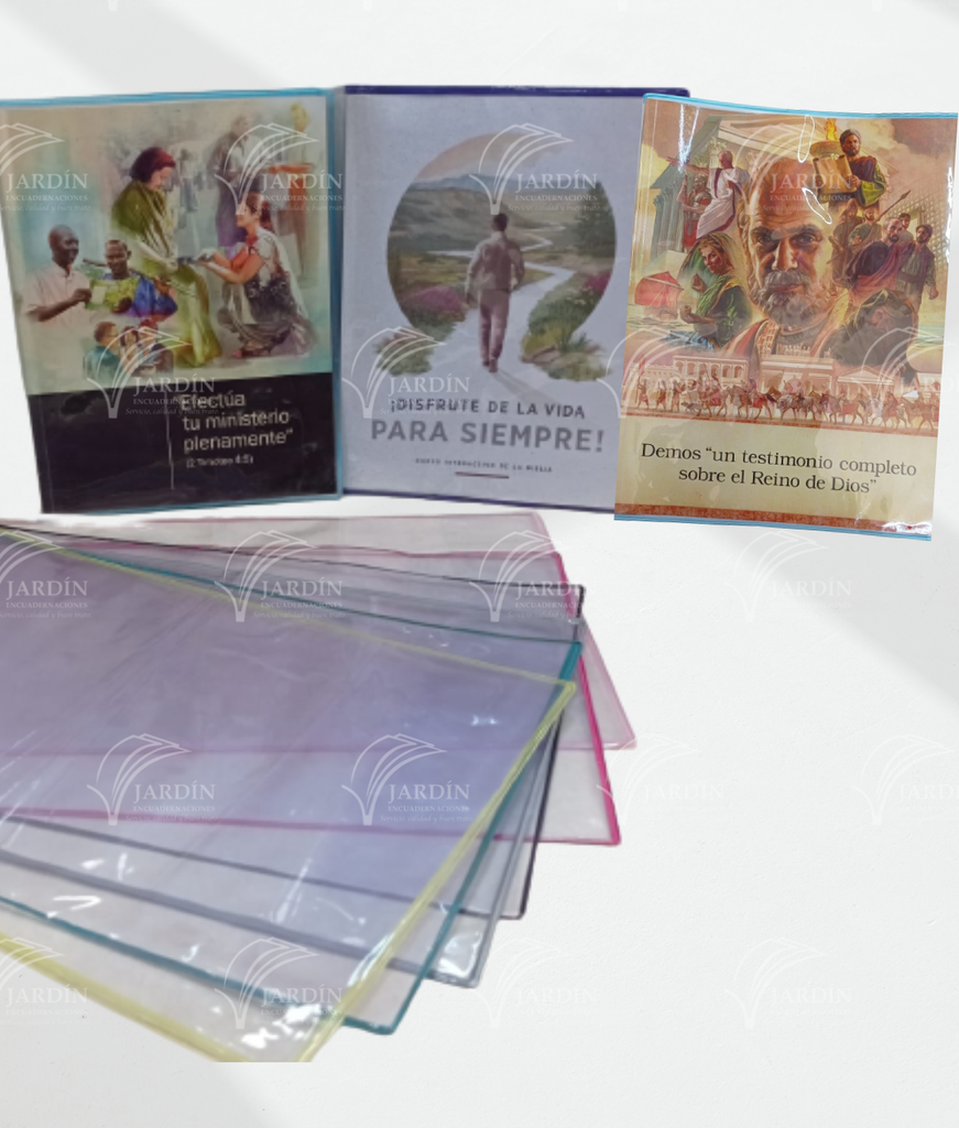 FORROS PARA LIBROS GRANDES (DISFRUTE, TESTIMONIO COMPLETO) TRANSPARENTE VERDE