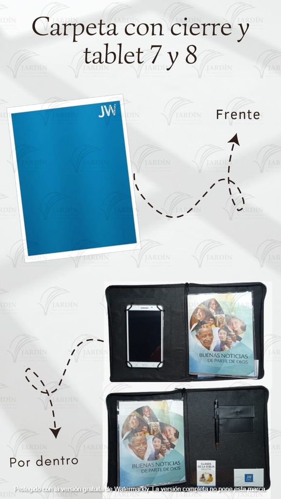 CARPETA C/CIERRE Y TABLET 7"-8" (23X30CM) CALIFORNIA TURQUESA