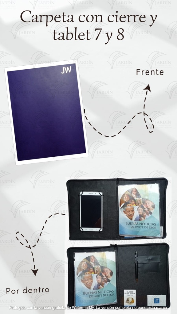 CARPETA C/CIERRE Y TABLET 7"-8" (23X30CM) CALIFORNIA MORADO