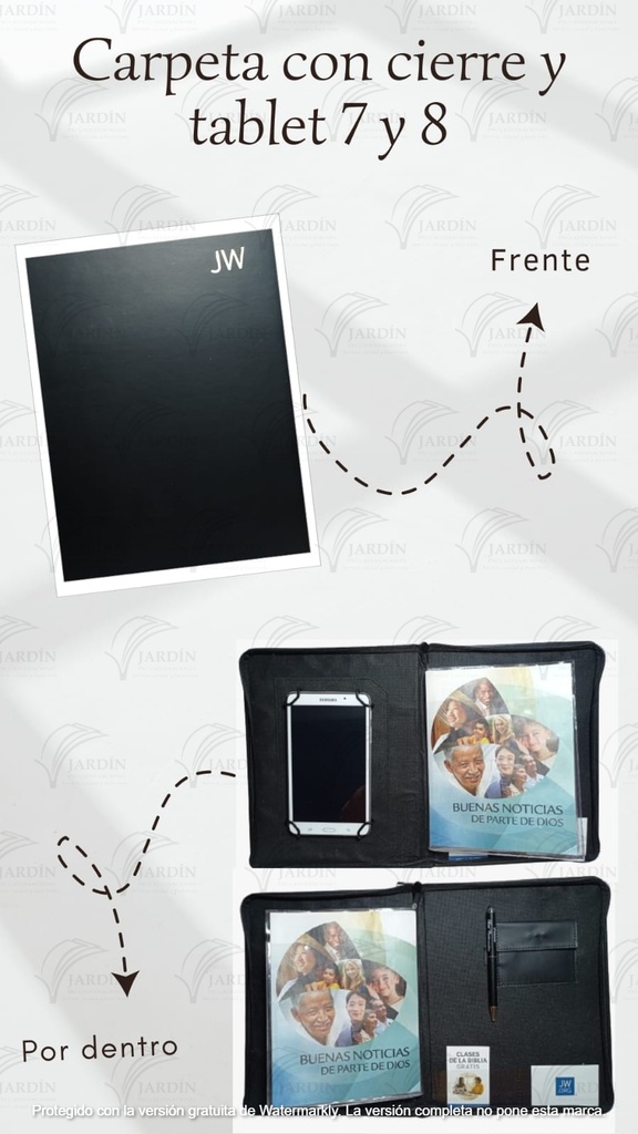 CARPETA C/CIERRE Y TABLET 7"-8" (23X30CM) CALIFORNIA NEGRO