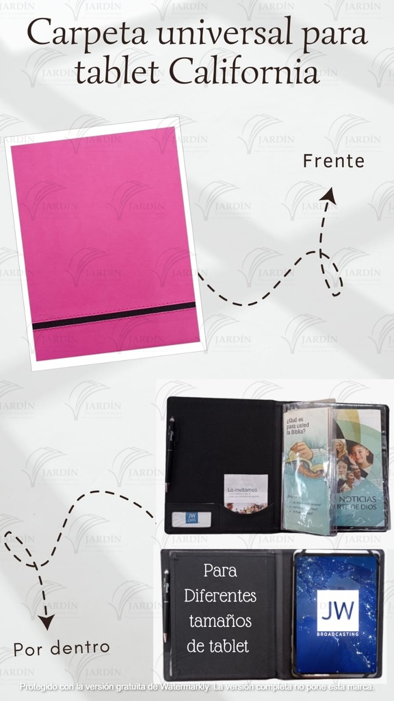 CARPETA UNIVERSAL P/TABLET CALIFORNIA FUCSIA