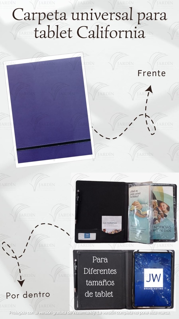 CARPETA UNIVERSAL P/TABLET CALIFORNIA MORADO