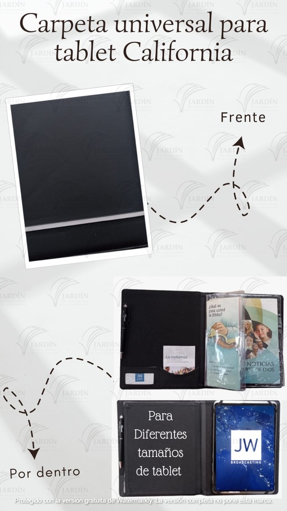 CARPETA UNIVERSAL P/TABLET CALIFORNIA NEGRO