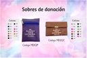 SOBRE DE DONACION  C/BROCHE (12 CM X 8 CM) SINTETICO VINO