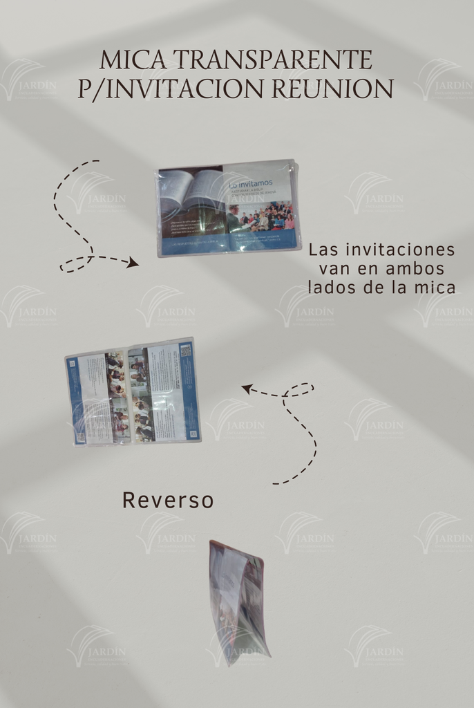 MICA TRANSPARENTE P/INVITACION REUNION
