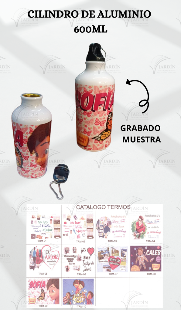 CILINDRO DE ALUMINIO 600 ML MOD. 08 (CALEB ASTRONAUTA)