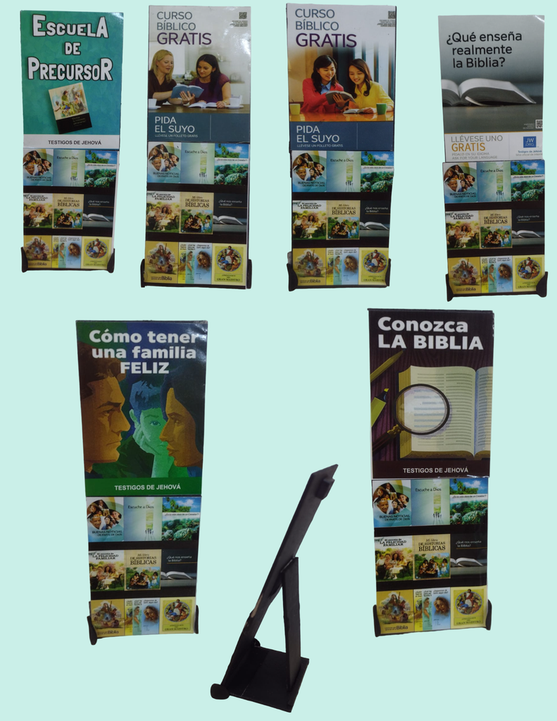 MINI EXHIBIDORES (6 X 17 CM) S/IMAN CURSO BIBLICO GRATIS 2 (FONDO BLANCO)