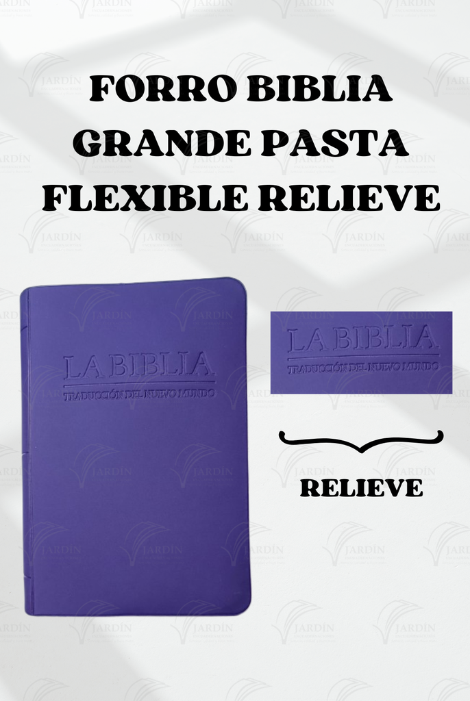 FORRO BIBLIA GRANDE PASTA FLEXIBLE RELIEVE CALIFORNIA MORADO