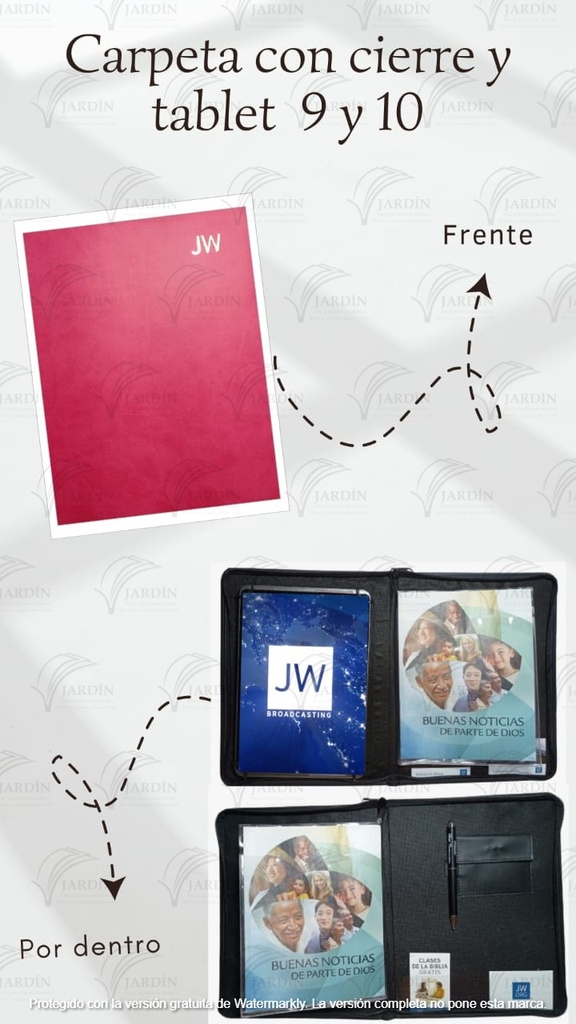 CARPETA C/CIERRE Y TABLET 9"-10" (23 X 30 CM) CALIFORNIA CORAL
