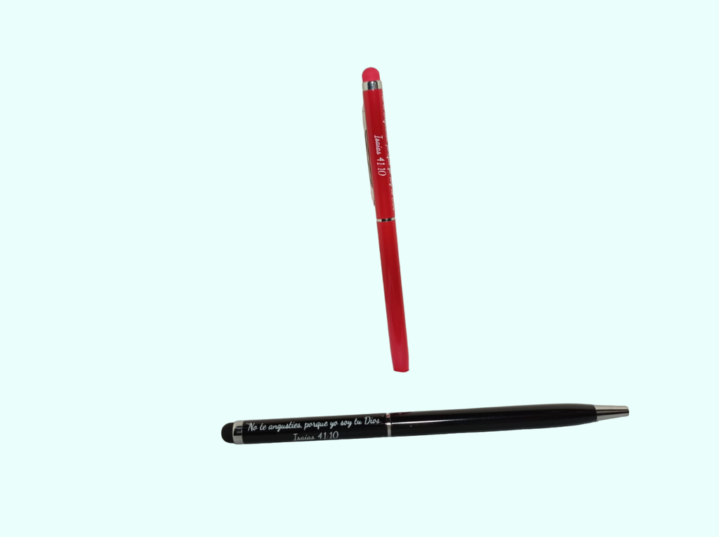 PLUMA ODRA C/GOMA TOUCH TEXTO ROJO