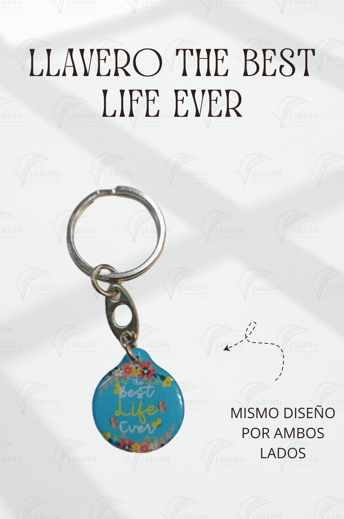 LLAVERO THE BEST LIFE EVER MOD.AZUL