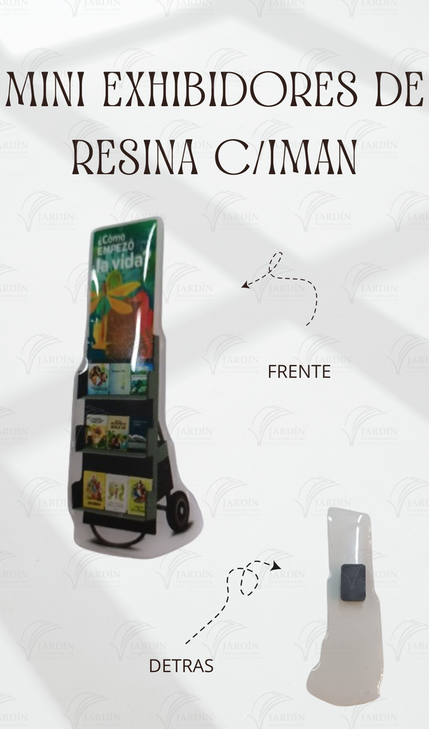 MINI EXHIBIDOR C/IMAN (MINI 3 X 8 CM)-COMO EMPEZO LA VIDA