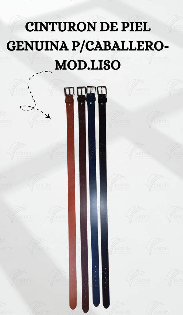 CINTURON DE PIEL GENUINA P/CABALLERO-MOD.LISO