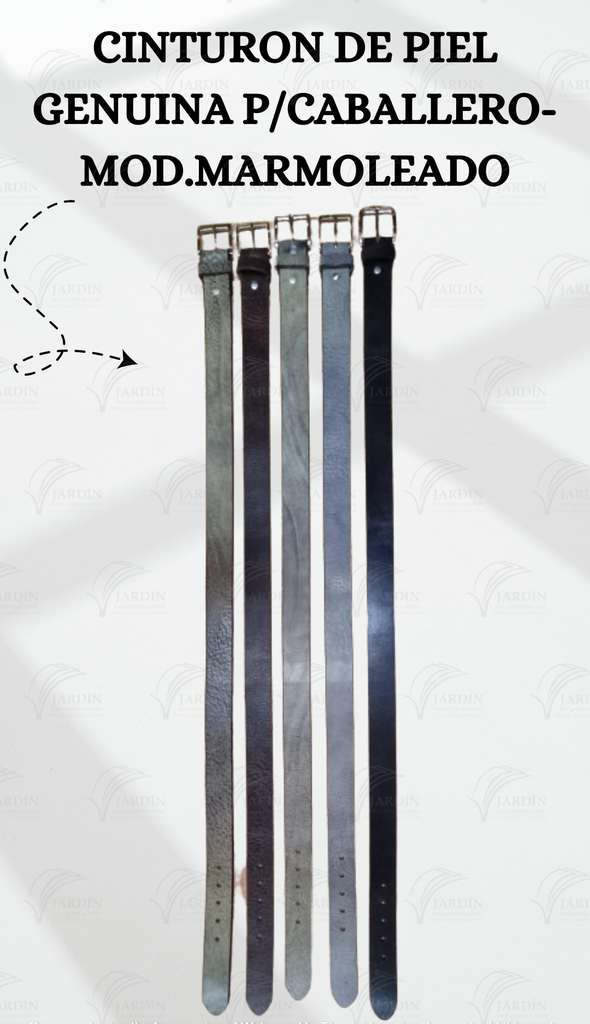 CINTURON DE PIEL GENUINA P/CABALLERO-MOD.MARMOLEADO