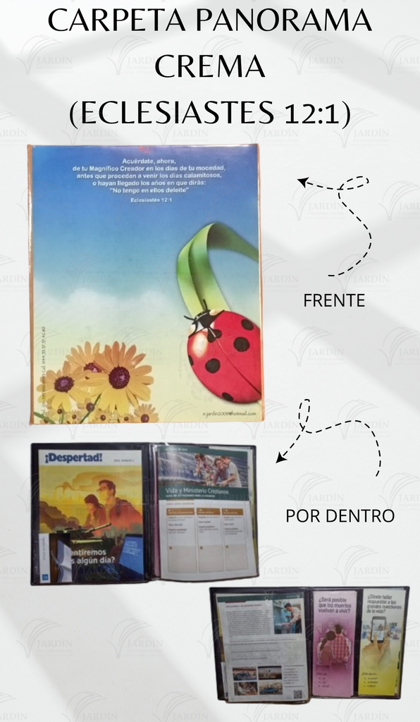 CARPETA PANORAMA (ECLESIASTES 12:1) C/MICA P/TARJETA CALIFORNIA CREMA