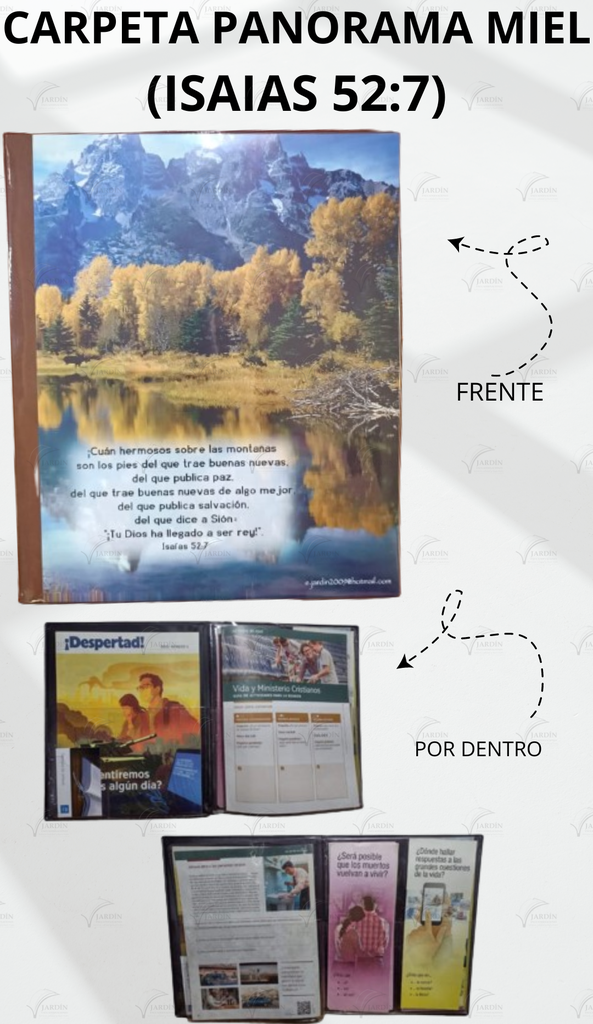 CARPETA PANORAMA (ISAIAS 52:7) C/MICA P/TARJETA CALIFORNIA MIEL