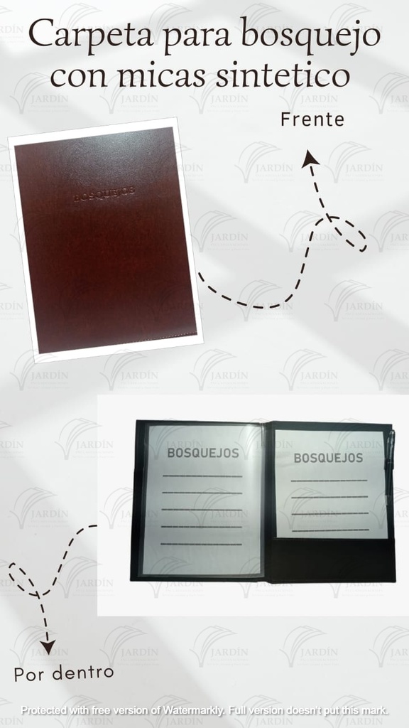 CARPETA BOSQUEJOS C/ MICAS COSIDA RELIEVE