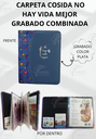 CARPETA COSIDA NO HAY VIDA MEJOR GRABADO COMBINADA