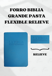 [TLS3-LT] FORRO BIBLIA GRANDE PASTA FLEXIBLE RELIEVE CALIFORNIA TURQUESA