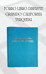 [FLDG-LT] FORRO LIBRO DISFRUTE GRABADO CALIFORNIA TURQUESA