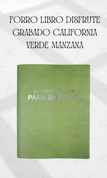 [FLDG-LE] FORRO LIBRO DISFRUTE GRABADO CALIFORNIA VERDE MANZANA