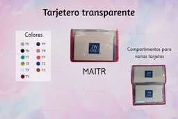 [MA1-TE] TARJETERO TRANSPARENTE VERDE LIMON