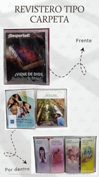 [R64-TV] REVISTERO TIPO CARPETA TRANSPARENTE VINO