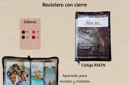 [RS6-TC] REVISTERO TRANSPARENTE C/CIERRE CAFÉ