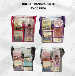 BOLSA TRANSPARENTE C/CORREA (28cm x 23cm)