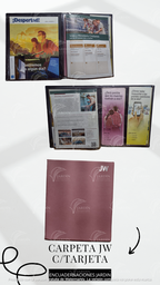 [CJ2-LR] CARPETA LISA JW GRABADO C/MICA P/TARJETA  CALIFORNIA ROSA