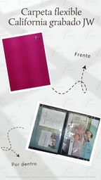 [CF1-LF] CARPETA FLEXIBLE GRABADO JW CALIFORNIA FUCSIA