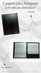 [CO4-AV] CARPETA BOSQUEJOS C/ MICAS COSIDA RELIEVE SINTETICO VINO