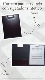 CARPETA BOSQUEJOS C/ SUJETADOR COSIDA RELIEVE SINTETICO