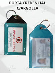 [GAF14-STS] PORTA CREDENCIAL C/ARGOLLA - SINTÉTICO TURQUESA
