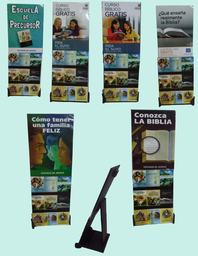 [EX07-S/I-J] MINI EXHIBIDORES (6 X 17 CM) S/IMAN CURSO BIBLICO GRATIS 2 (FONDO BLANCO)