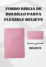 [FBBR-LR] FORRO BIBLIA DE BOLSILLO PASTA FLEXIBLE RELIEVE CALIFORNIA ROSA