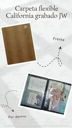 [CF1-LH] CARPETA FLEXIBLE GRABADO JW CALIFORNIA CREMA
