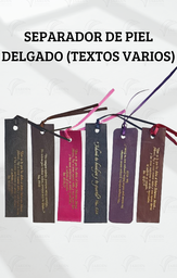 [SEP-P-VC] SEPARADOR DE PIEL DELGADO (TEXTOS VARIOS) CAFÉ