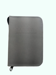 [FBBFR-LG] FORRO BIBLIA DE BOLSILLO C/CIERRE PASTA FLEXIBLE RELIEVE CALIFORNIA GRIS CLARO