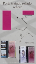 [PL4-LF] PORTA TRATADOS SELLADO RELIEVE CALIFORNIA FUCSIA