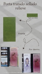 [PL4-LE] PORTA TRATADOS SELLADO RELIEVE CALIFORNIA VERDE MANZANA