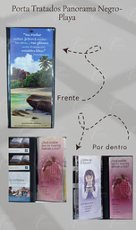 [PPT-LN] PORTA TRATADOS PANORAMA PLAYA (PROVERBIOS 16:3) C/SOLAPA PARA TARJETA E INVITACION CALIFORNIA NEGRO
