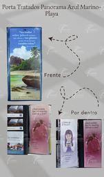 [PPT-LZ] PORTA TRATADOS PANORAMA PLAYA (PROVERBIOS 16:3) C/SOLAPA PARA TARJETA E INVITACION CALIFORNIA AZUL MARINO